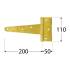 10 Charnières de Portail ZB 150x45x90x3 mm - Zingué Bichromaté - D-Work