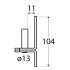 10 Axes De Charnière Uco 13/11 - 11X120X4.0 mm Zingué Bichromaté - D-Work