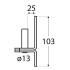 10 Axes De Charnière Uco 13/11 - 11X120X4.0 mm Noir - D-Work