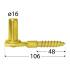 6 Charnières Réglables avec Platine M16x80 - Acier Zingué - Fixation Robuste - D-Work