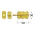 10 Verrous Décoratifs Fins 100x10 mm - Finition Métal - Fixation Pratique - D-Work