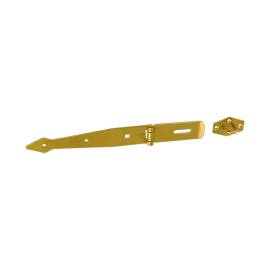 10 Charnières Décoratives De Portail Avec Serrure Zbz 100 - 100X35X130X2.0 mm Zingué Bichromaté - D-Work