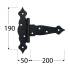 5 Charnières d’Angle Zinguées 250x200 mm Ø13 mm Gauche et Droite - D-Work