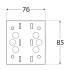 6 Connecteurs C SD LPA 1 76x85x2,5 mm - Acier - Fixation Fiable - D-Work