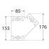 6 Connecteurs C SD LPE 155x176x85x2,5 mm - Acier - Fixation Bricolage - D-Work