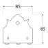 12 Connecteurs C SD D 85B 85x85x2,5 mm - Acier Zingué - Fixation Solide - D-Work