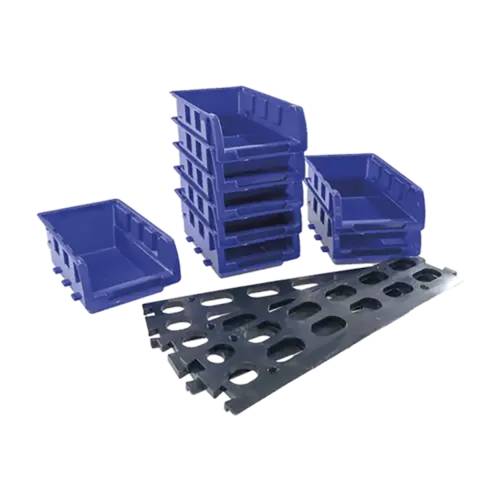 3 Bacs De Rangement Garage Pgp 2 - 161X105X75 mm Kit De 8 Pièces - D-Work