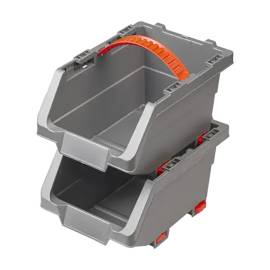 24 Bacs De Rangement Garage Pgp 4 - 225X155X140 mm Kit De 2 Pièces - D-Work