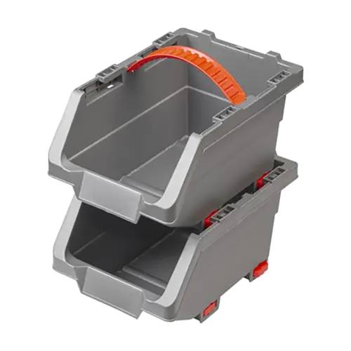 24 Bacs De Rangement Garage Pgp 4 - 225X155X140 mm Kit De 2 Pièces - D-Work
