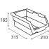 24 Bacs de Rangement Garage PGP 5 31.5x21x16.5 cm Avec Support - Pratique et Robuste - D-Work