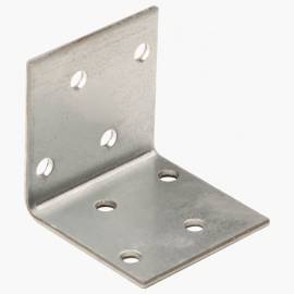 50 Équerres Perforées KM1 40x40x40x2,5 mm - Acier - Fixation Polyvalente - D-Work