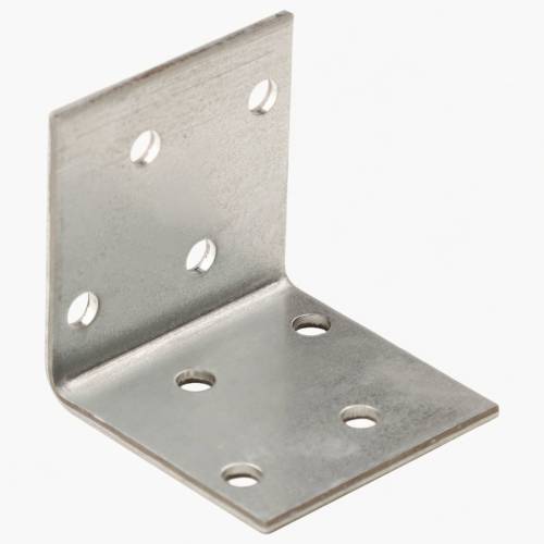 50 Équerres Perforées KM1 40x40x40x2,5 mm - Acier - Fixation Polyvalente - D-Work