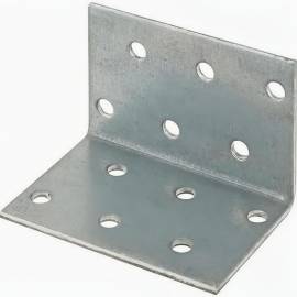20 Équerres Perforées KM6 60x60x100x2,5 mm - Acier - Fixation Polyvalente - D-Work