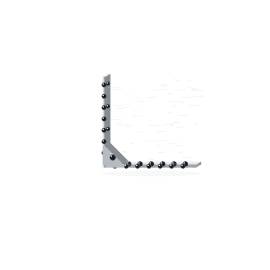20 Équerres Perforées KM7 80x80x40x2,5 mm - Acier Zingué - Fixation Polyvalente - D-Work