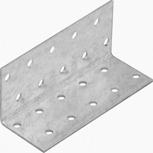 20 Équerres Perforées KM14 40x40x100x2,5 mm - Acier - Fixation Polyvalente - D-Work