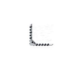 20 Équerres Perforées KM20 60x60x25x2,5 mm - Acier Zingué - Fixation Polyvalente - D-Work