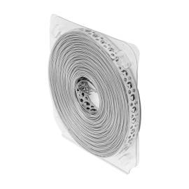 8 Bandes de Fixation Perforées 12x0,7 mm - 25 Mètres - Acier Zingué - D-Work