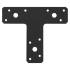 10 Connecteurs Plats Type T C Kt 2 - 150X127X38X2.5 Noir - D-Work
