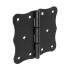 10 Charnières Françaises Décoratives 150x34x2 mm - Noir - Acier Robuste - D-Work