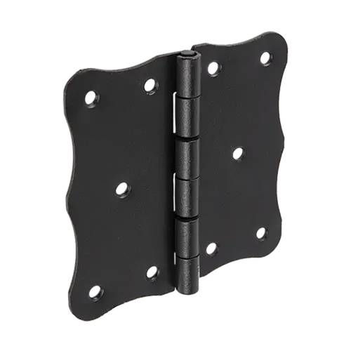 10 Charnières Françaises Décoratives 150x34x2 mm - Noir - Acier Robuste - D-Work