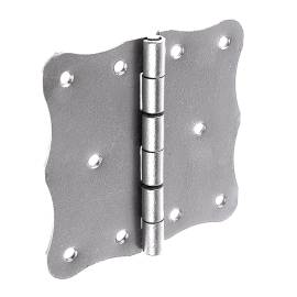 10 Charnières Françaises Décoratives 200x34x2 mm - Noir - Acier Durable - D-Work