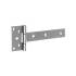 10 Charnières de Portail ZB 300 300x45x90x3 mm - Noir - Acier Robuste - D-Work