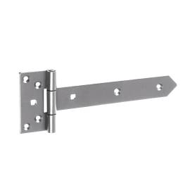 10 Charnières de Portail ZB 350 350x45x90x3 mm - Noir - Acier Robuste - D-Work
