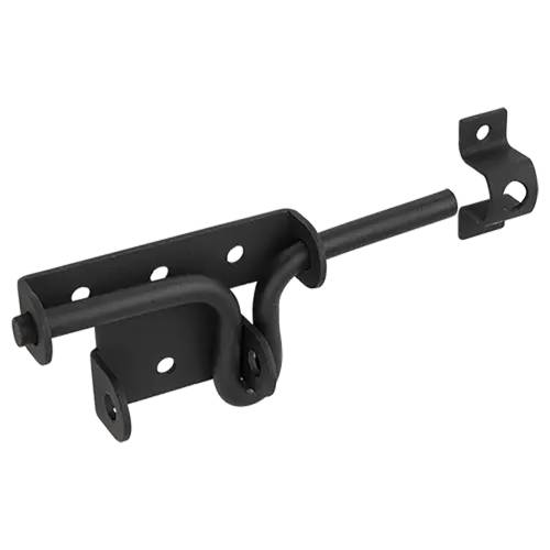 5 Loquets de Portail 440x70x180x8 mm - Noir - Fixation Robuste - D-Work