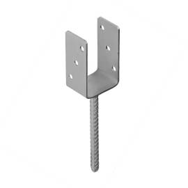 6 Pieds De Poteau Classiques Ps 75 U - 76X120X60X4 mm (Galvanisé À Chaud) - D-Work
