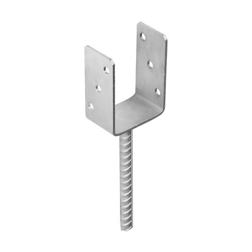 6 Supports De Poteau Ps 90U - 91X120X60X4.0 mm Galvanisé Zingué - D-Work