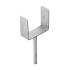 6 Supports de Poteau PS 140U 141x120x60x4 mm - Acier Galvanisé Zingué - D-Work