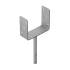 6 Supports De Poteau Ps 150U - 151X120X4.0 mm Galvanisé Zingué - D-Work