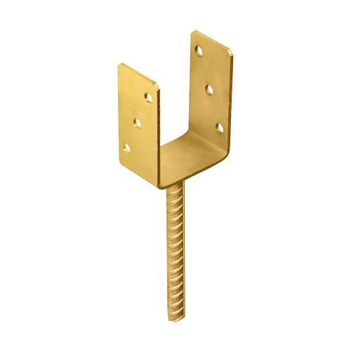 6 Supports De Poteau Znz Ps 90U - 91X120X60X4.0 mm Galvanisé Zingué Bichromaté - D-Work