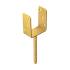 6 Supports De Poteau Znz Ps 100U - 101X120X60X4.0 mm Galvanisé Zingué Bichromaté - D-Work