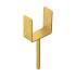 6 Supports de Poteau PS 120U 121x120x60x4 mm - Galvanisé Zingué Bichromaté - D-Work