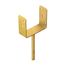 6 Supports de Poteau ZNZ PS 150U 151x120x60x4 mm - Galvanisé Zingué Bichromaté - D-Work