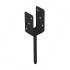 6 Pieds De Poteau An Ps 70U - 71X120X60X4.0 mm Peint Anthracite - D-Work