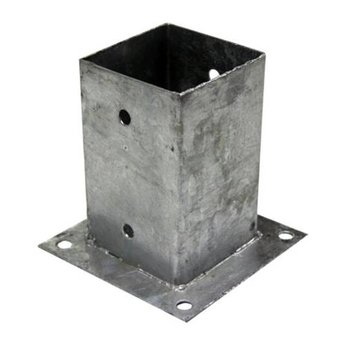 4 Pieds de Poteau Classiques PSS 120 121x125x120 mm - Acier Galvanisé 4 mm - Fixation Robuste - D-Work