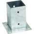 4 Pieds de Poteau Classiques PSS 140 141x125x120x4 mm - Galvanisé - Fixation Robuste - D-Work
