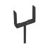 4 Pieds de Poteau Réglables 60-200x136x4 mm - Acier Noir - Fixation Solide - D-Work