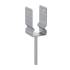 6 Supports De Poteau Zno Pssz 80 - 81X350X150X4.0 mm Galvanisé À Chaud - D-Work