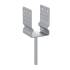 6 Supports de Poteau ZNO PSSZ 101x350x150x4 mm - Galvanisé à Chaud - D-Work