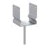 6 Supports de Poteau ZNO PSSZ 141x350x150x4 mm - Galvanisé à Chaud - D-Work