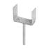 4 Supports De Poteau Zno 0-160X107X3.0 mm Psrl 0-160 - Ø18 Galvanisé À Chaud - D-Work