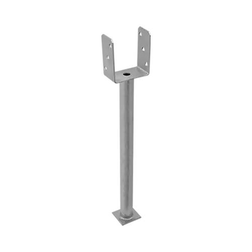Support de Poteau ZNO PS 90U R500 91x628x124x4 mm - Galvanisé à Chaud - Résistant et Durable - D-Work