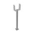 Support de Poteau ZNO PS 120U R500 121x628x124x4 mm - Galvanisé à Chaud - Résistant et Durable - D-Work