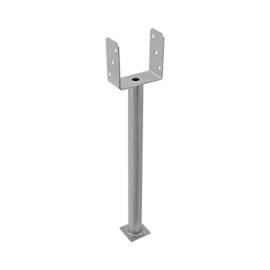 Support de Poteau ZNO PS 120U R500 121x628x124x4 mm - Galvanisé à Chaud - Résistant et Durable - D-Work