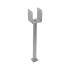 Support De Poteau Zno Pss 100 R500 - 101X629X100X4.0 mm Galvanisé À Chaud - D-Work