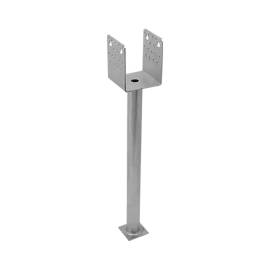 Support de Poteau ZNO PSS 100 R500 101x629x100x4 mm - Galvanisé à Chaud - Résistant et Durable - D-Work