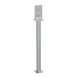 Support de Poteau ZNO PSW 70 R500 70x641x130x8 mm - Galvanisé à Chaud - Résistant et Durable - D-Work